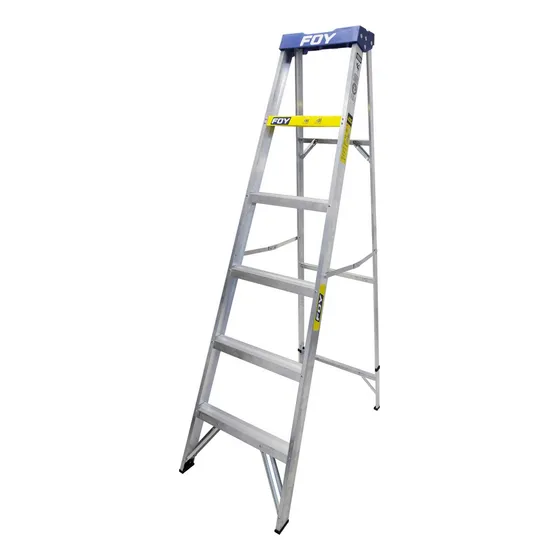Escalera Tijera Aluminio 5 Peldaños Tipo Iii Foy Gris