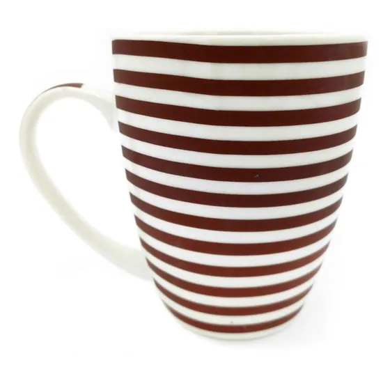 Taza Cónica Mug Jarro Para Te/café, Deco Rayas, 11842