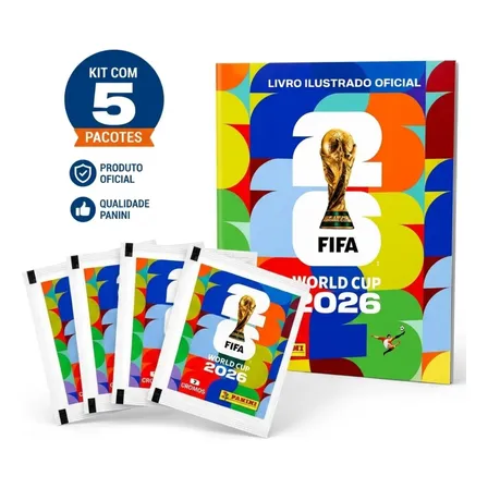 Álbum Oficial Copa Do Mundo 2026 Brochura + 35 Figurinhas