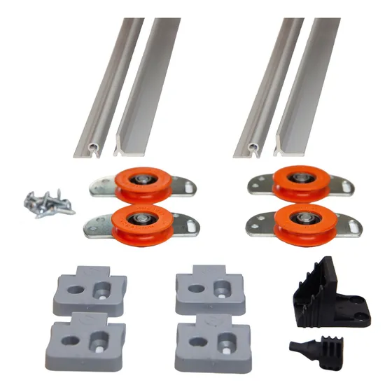 Kit Herrajes Frente Placard D-52 Ducasse 2 Puertas 2 Metros