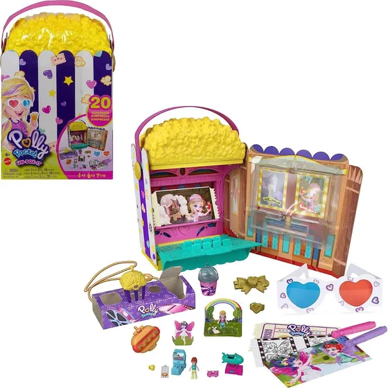 Set De Juego Polly Pocket Caja En Forma De Palomitas 