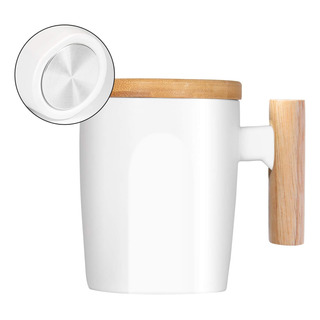 Howay Taza De Fondo Plano Con Tapa De Madera Taza De Té De Howay Taza De Fondo Plano Con Tapa De Madera Taza De Té De