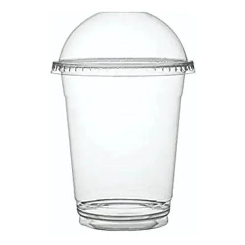 Vaso Plástico Con Tapa Domo Sin Orificio 16oz (50 Und)