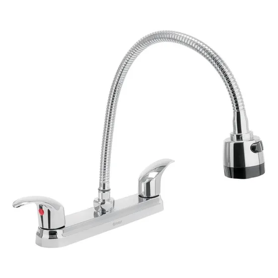 Mezcladora P/fregadero,cuello Flex, Foset 49820 Color Plateado