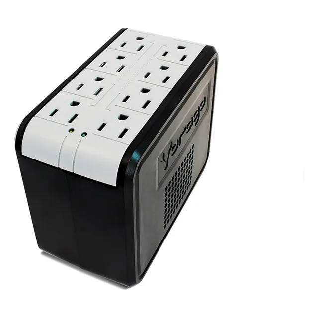 Vorago AVR-200 Regulador De Voltaje 8 Contactos 1400 Va - 650 W Supresor De Picos 110v - 120v Pc Gamer Consolas Pantalla Computadora Laptop