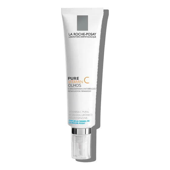 Creme Concentrado Antirrugas Pure Vitamin C Olhos com ácido hialurônico 15ml La Roche-posay