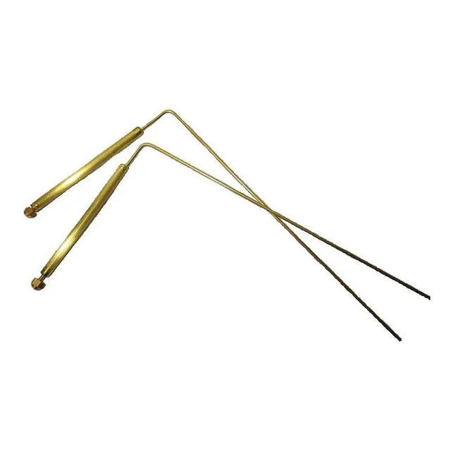 Péndulo Hermès Varilla Dual Bronce Radiestésica 21 Cm