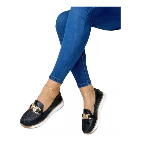 Zapato De Dama De Cuero