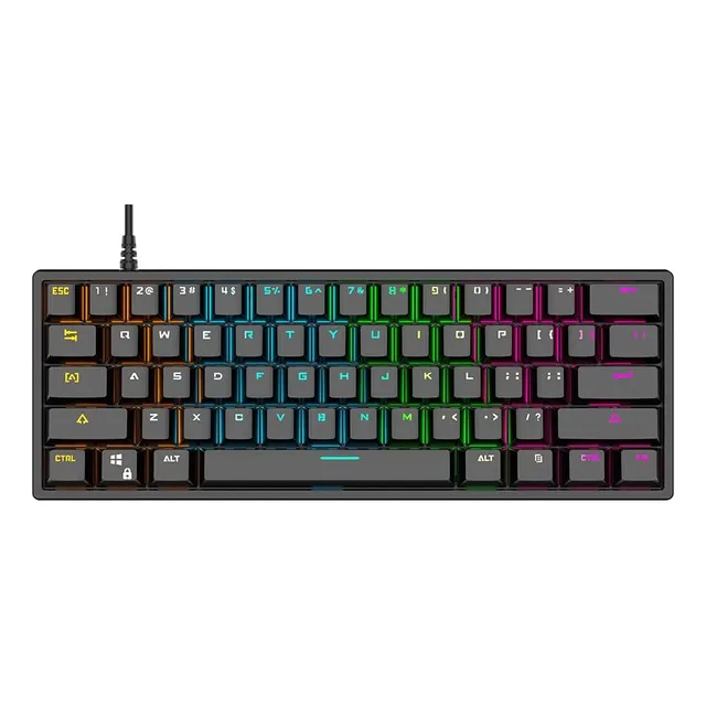 Teclado Mecánico G101 De 61 Teclas Con Pbt E Interruptores N