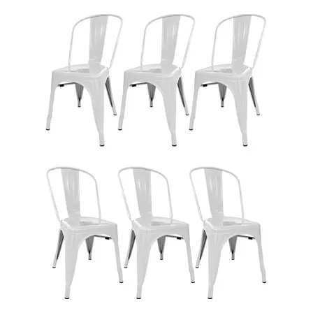 Sillas Tolix X6 C - Desillas Estructura de la silla Tono Blanco