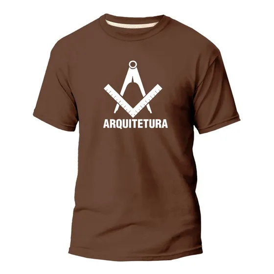 Camiseta Básica Algodão Premium Estampa Digital Arquitetura