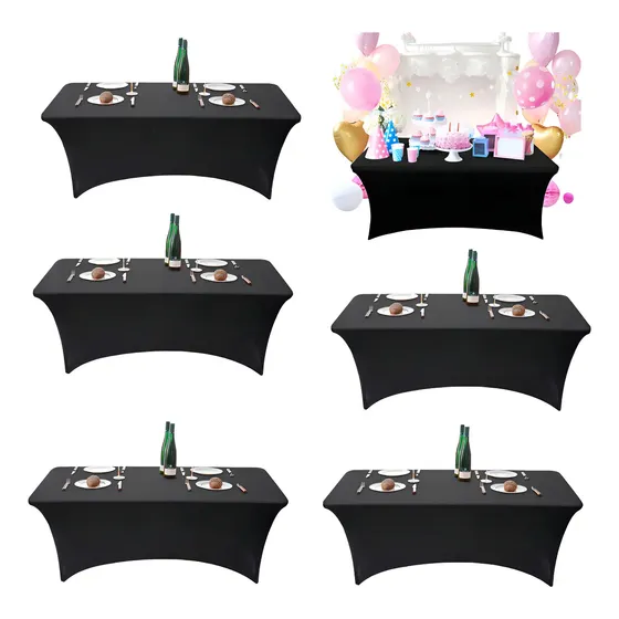 Pack6 Funda De Mantel Tela Spandex Mesa 6 Ft 183x76x76cm | Cuotas sin interés