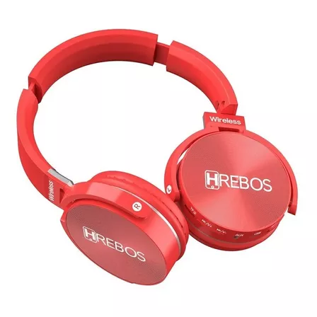 Headset gamer sem fio Hrebos HS-95 vermelho