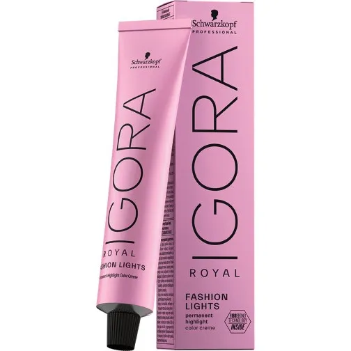 Tinte Schwarzkopf Professional Igora Royal Specialities Fashion Lights Tono L-77 Mechas Cobrizo Intenso 20vol. Para Cabello