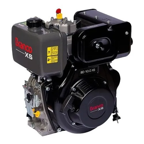Motor A Diesel 4t 10cv Bd10.0h Xs Partida Elétrica Branco Cor Preto