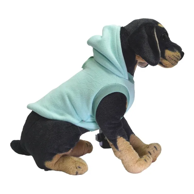 Saco Perro Buzo Chaleco Piel De Conejo Suave Con Capota T. L