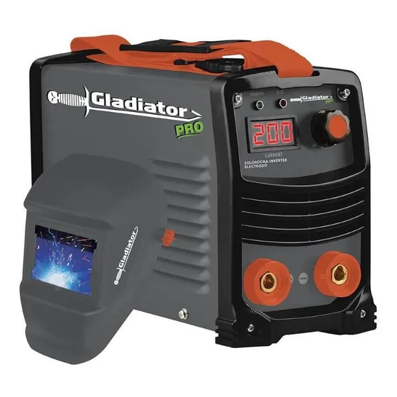 Soldadora Inverter Electr. Gladiator 200a Mascara Foto. G P