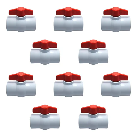 10 Válvula Esfera Hax De 2 Pvc Cedula 40 Para Cementar 