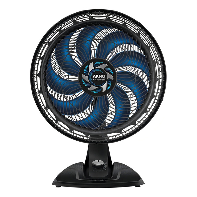 Ventilador Arno X-treme 9 De Mesa 40cm Ve90 Cor Preto Pás Azul Ventilador Arno X-treme 9 De Mesa 40cm Ve90 Cor Preto Pás Azul