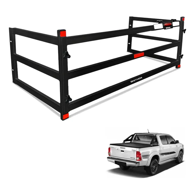 Extensor Caçamba Hilux 2011 2012 2013 Divisor Carga Preto Ed