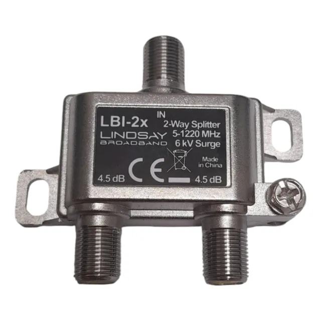 Derivador Divisor Splitter De Dos Vías Marca Pct Cable Tda 