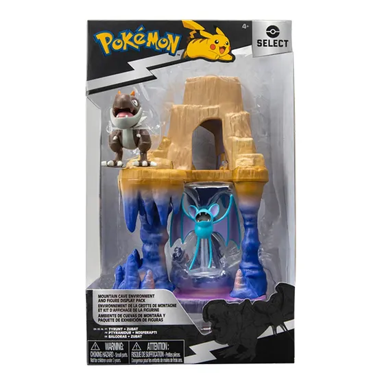 Pokemon - Playset De 15cm - Caverna Com Tyrunt E Zubat