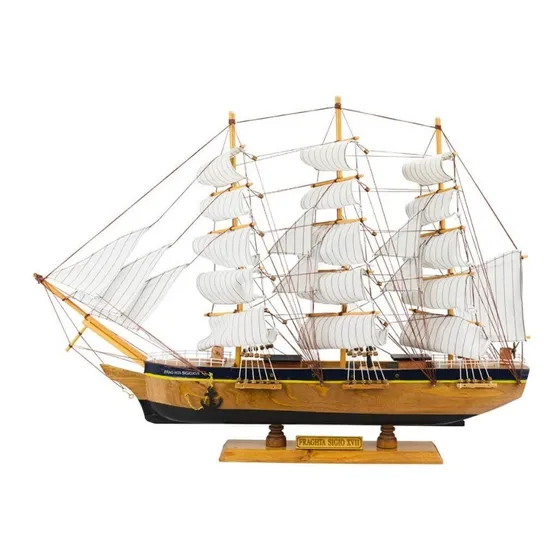Miniatura Barco Navio Veleiro Madeira Fragata Siglo Xvlll