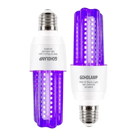 Gohdlamp Bombilla Led Negra Luz Equivalente Base Morada