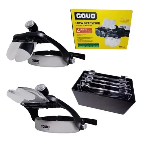 Lupa Octovisor Con Luz Led Con 4 Lentes Intercambiable Covo