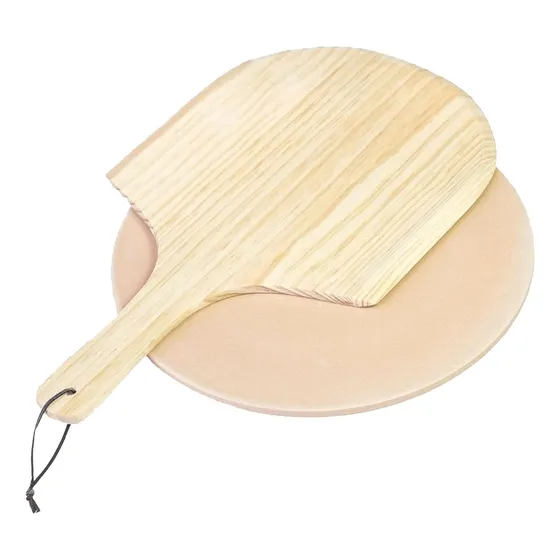 Piedra Refractaria Pizza 38cm + Pala De Madera Char Broil