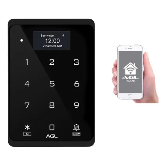 Controle De Acesso Wifi Teclado E Leitor Chaveiros Rfid Tag