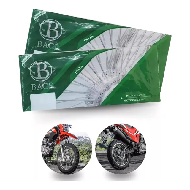 Raio Bace Traseiro+dianteiro Crf 250f Inox Não Enferruja 4mm