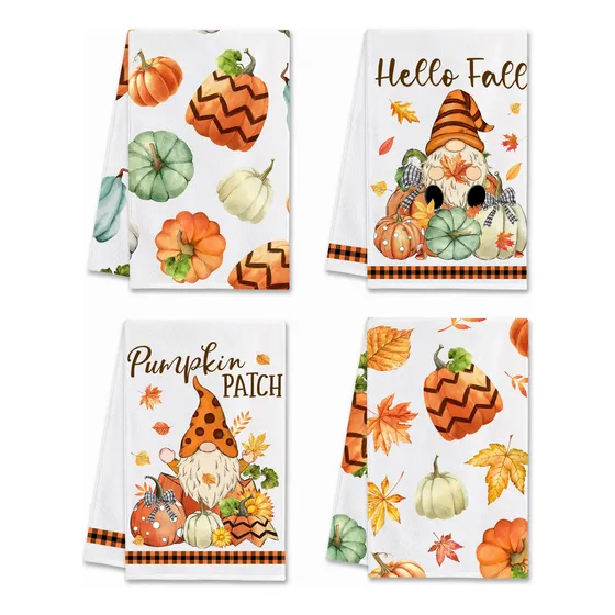 Hexagram Juego 4 Toalla Cocina Otoño Refrane Regalo Casa