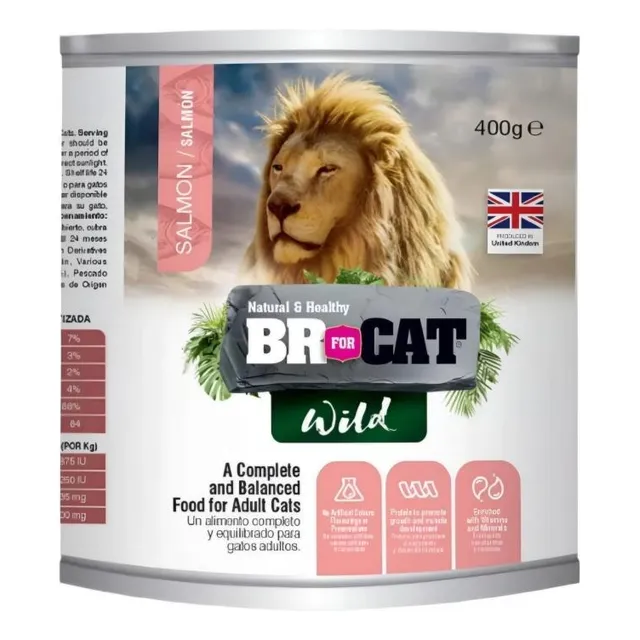 Alimento Lata Br For Cat Wild Salmon X 400g