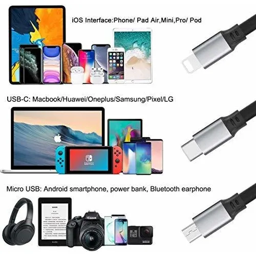 Multiple Retractil Ft 3 2 1 Usb Telefono Tipo Micro Para LG