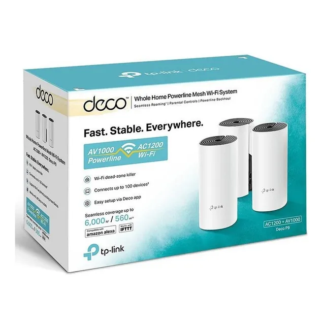 P Mesh Powerline Tp-link Deco P9 (3-pack) Ac1200 + Av1000