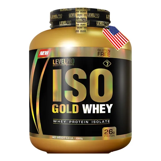 Proteina Iso Gold Whey Level Pro 6.6lb Crema De Vainilla