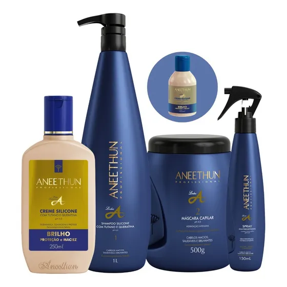 Kit Aneethun Linha A De Litro Hidratação 4 Produtos+brinde