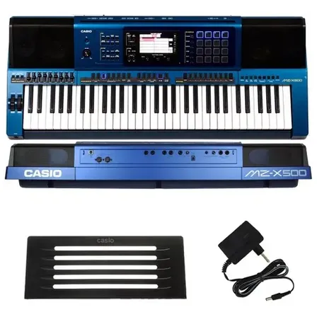 Teclado Casio Mzx500 Arranjador 61 Teclas Sensitivas Digital Cor Azul