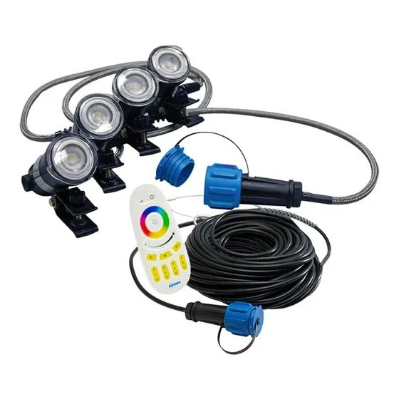 Airmax Juego 4 Luz Led Rgbw Que Cambian Color Para Fuente