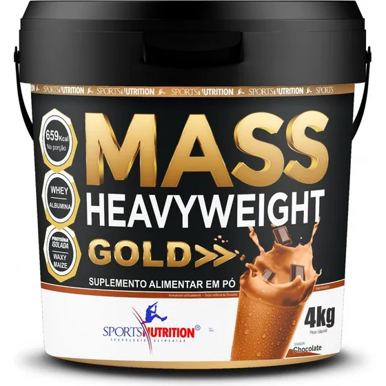 Potão Hipercalórico Com Whey Isolado Mass Heavyweight 4kg