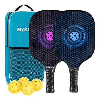 Juego De Raquetas De Pickleball De Fibra De Carbono Portable Juego De Raquetas De Pickleball De Fibra De Carbono Portable