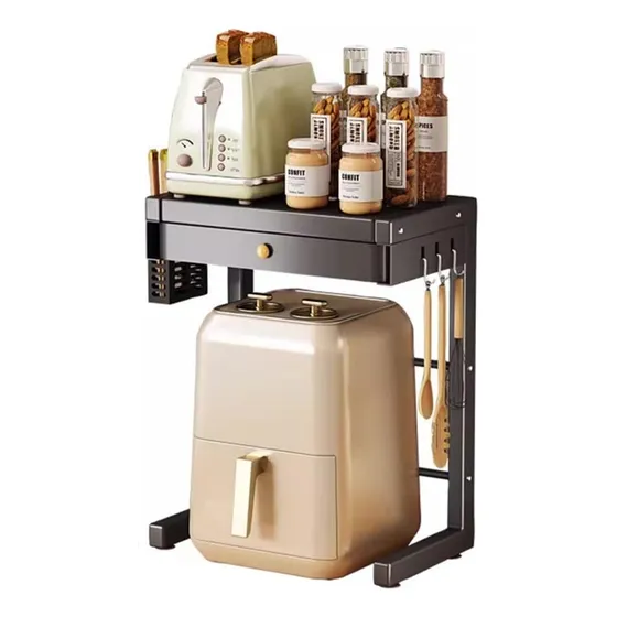 Estante Para Horno Microonda 2 Nivel Soporte Cajon