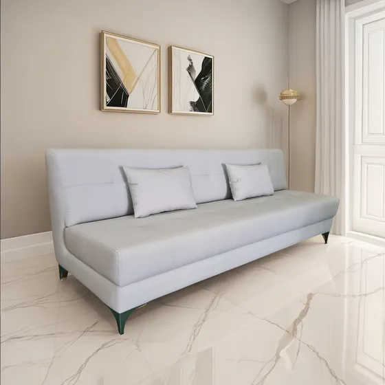 Sofá | Gianni S/ Braço Tecido Acquablock Pé Alumínio | 220cm
