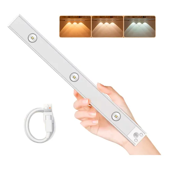 Lámpara Led Con Sensor De Luz Recargable Usb Magnética 40 Cm