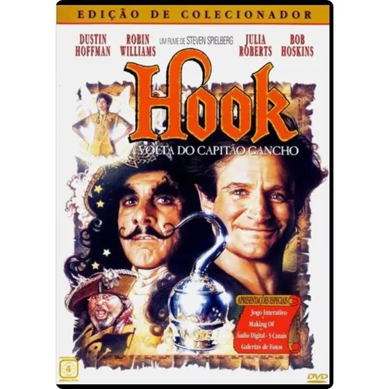 Dvd Hook A Volta Do Capitão Gancho - Julia Roberts - Lacrado