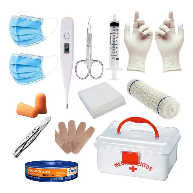 Kit De Primeiros Socorros Completo + Maleta 