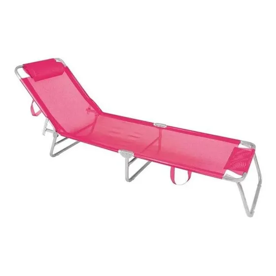 Silla de playa de aluminio rosa Piscina Mor