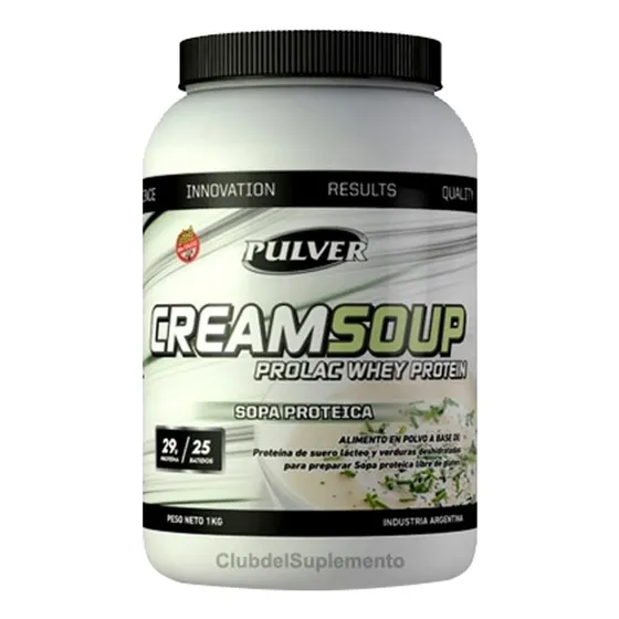 25 Servs Cream Soup Pulver 1kg Sopa Crema Proteica Vegetales Sabor Verduras