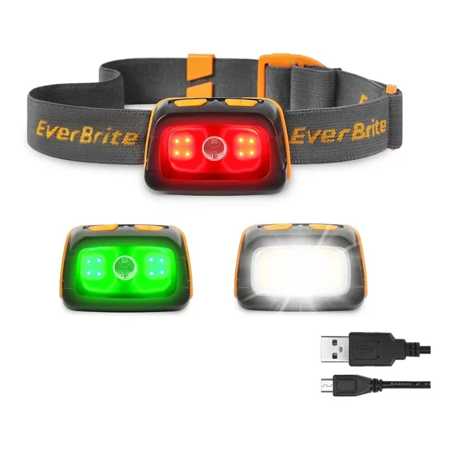 Faro Delantero Recargable 350 Lumen Luz Roja Verde 7
